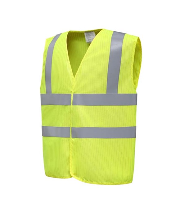 Hi-vis flame-retardant anti-static waistcoat (HVW100ASFR)