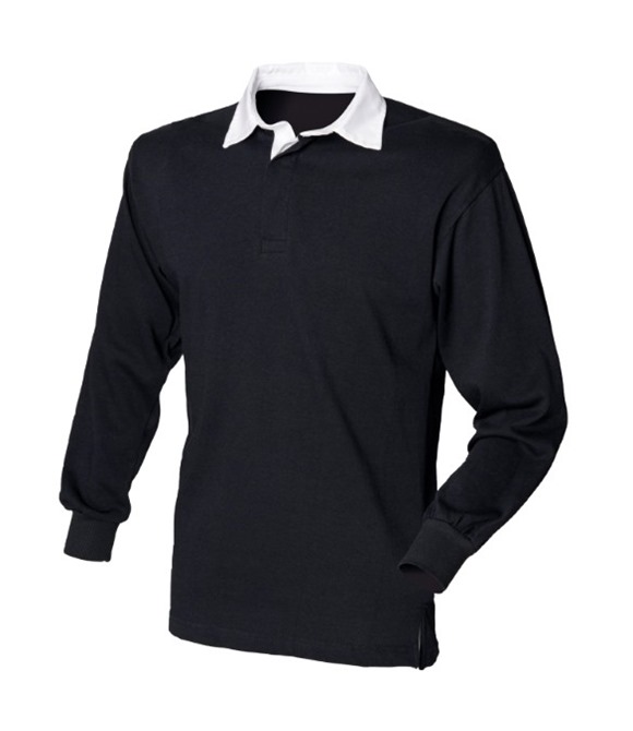Long sleeve plain rugby shirt