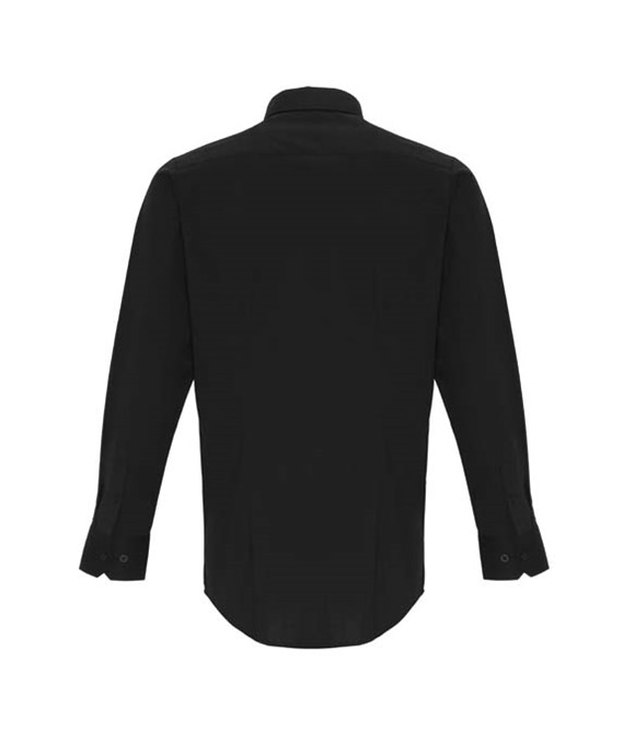 Stretch fit cotton poplin long sleeve shirt