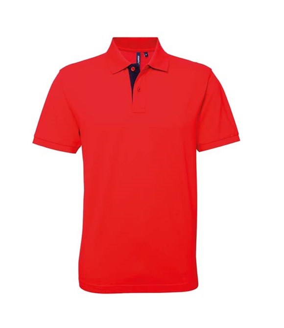 Men's classic fit contrast polo