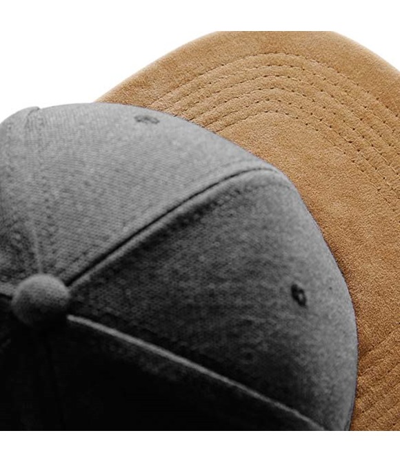 Suede peak snapback
