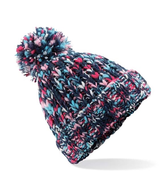 Beechfield Twister pom pom beanie