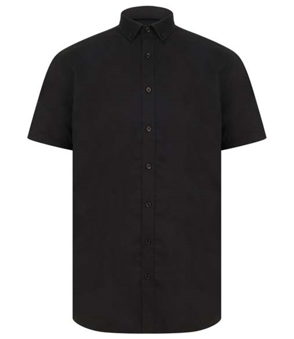 Henbury Modern short sleeve Oxford shirt