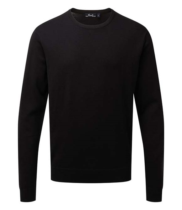 Premier Crew neck cotton-rich knitted sweater