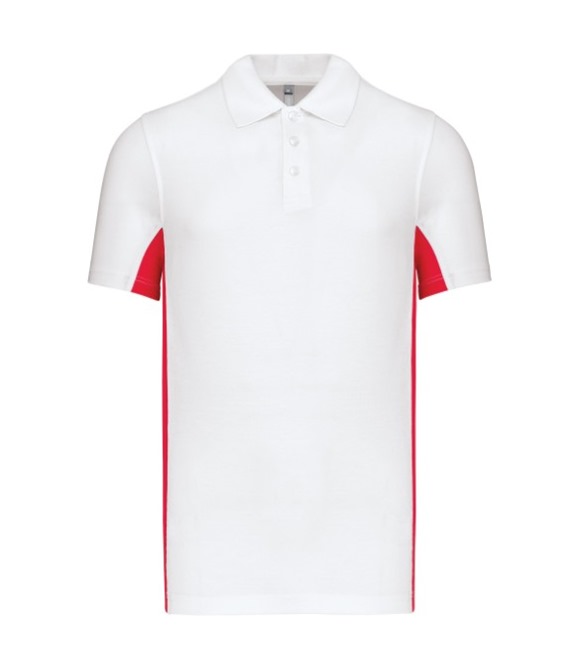 Flags short sleeve bi-colour polo shirt