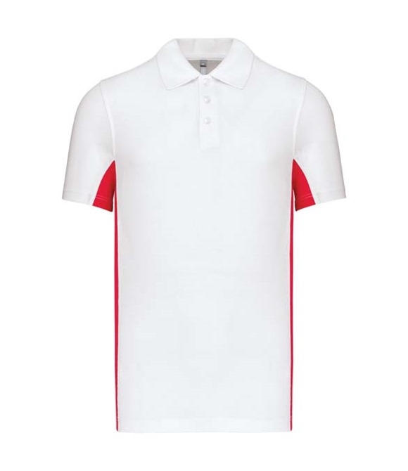 Kariban Flags short sleeve bi-colour polo shirt