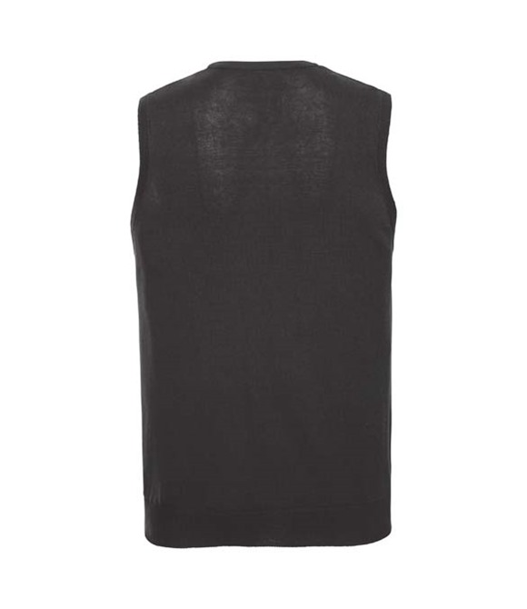 Russell Collection V-neck sleeveless knitted sweater