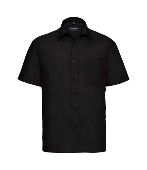 Short sleeve polycotton easycare poplin shirt