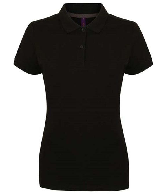 Women's micro-fine piqué polo shirt