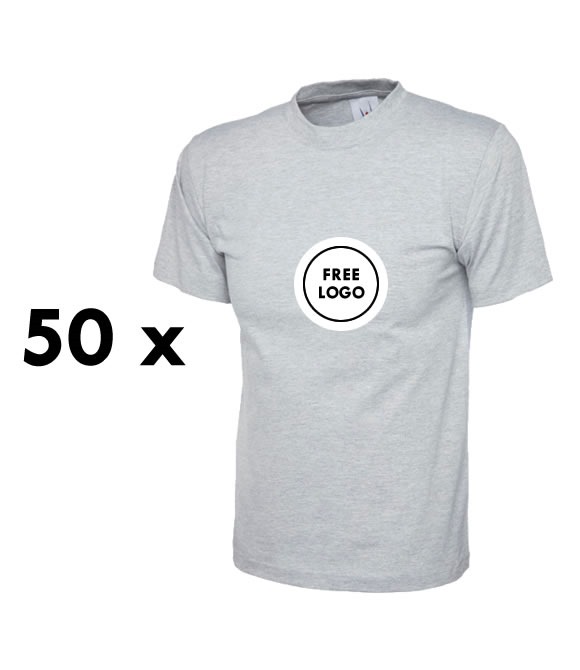 50 x Best Value T-Shirts with Free Logo
