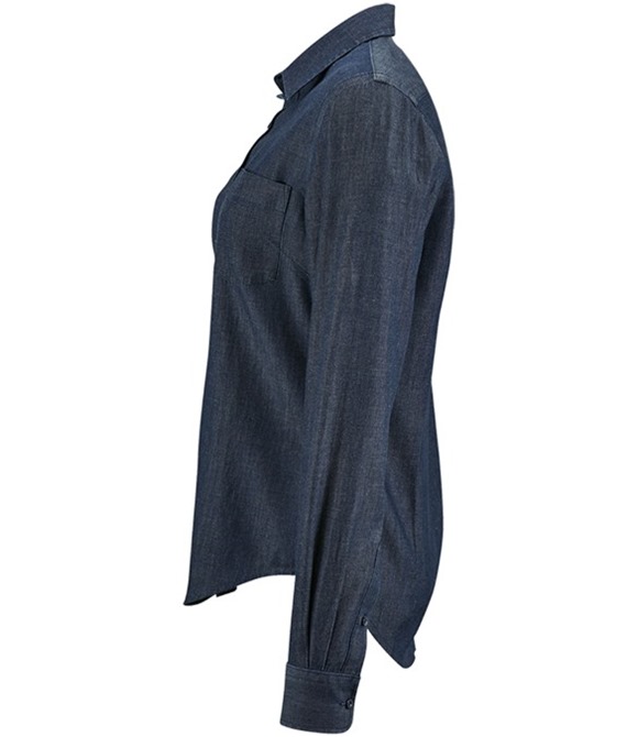 Ladies Barry Long Sleeve Denim Shirt
