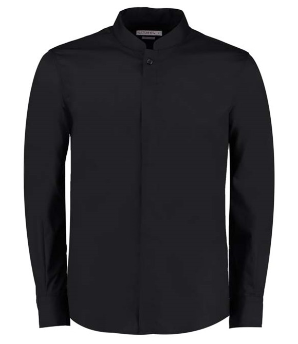 Kustom Kit Mandarin collar shirt long-sleeved (tailored fit)