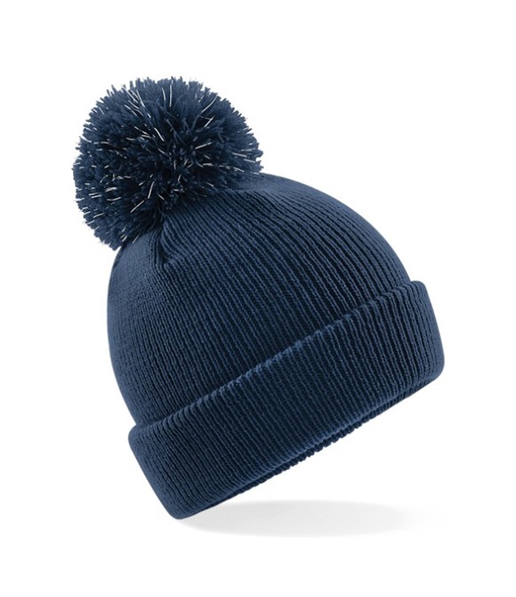 Junior reflective bobble beanie