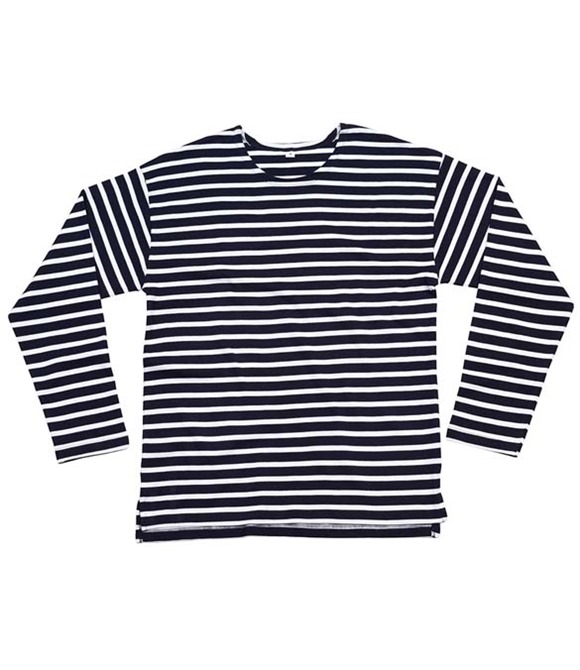 One by Mantis Unisex Long Sleeve Breton Stripe T-Shirt