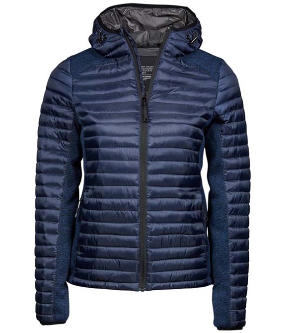 Tee Jays Ladies Crossover Hooded Padded Outdoor Jacket