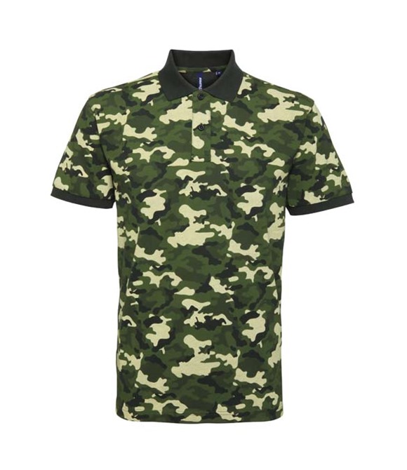 Asquith & Fox Men's camo piqué polo