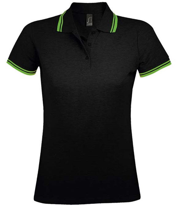 Ladies Pasadena Tipped Cotton Piqué Polo Shirt