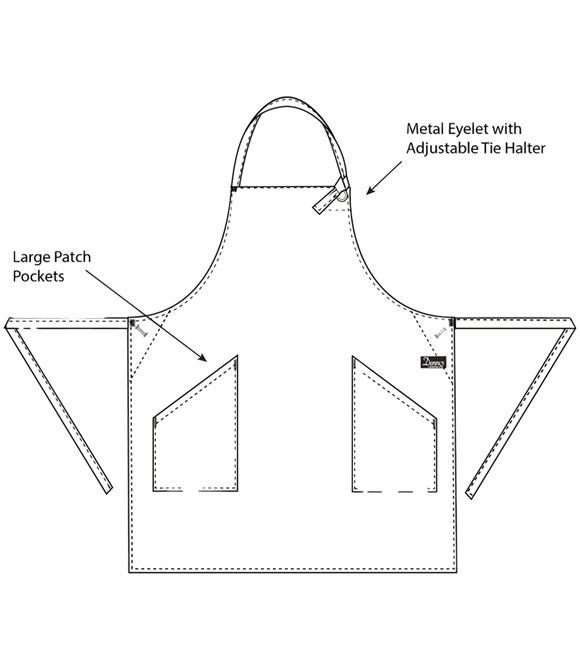 Dennys Canvas Apron with Metal Eyelets