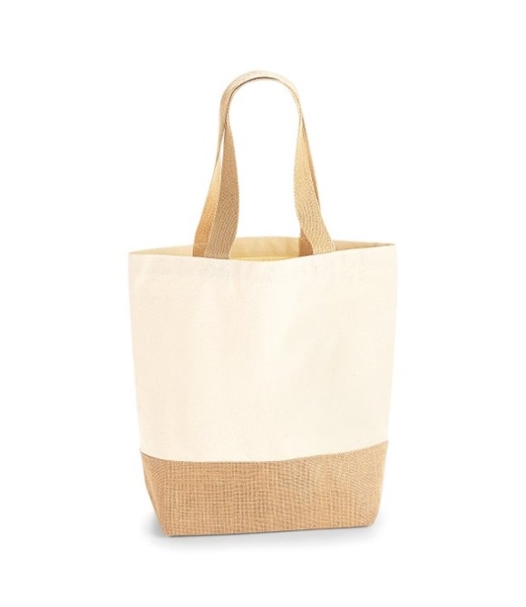 Jute base canvas shopper