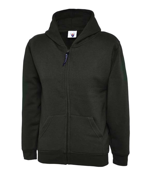 Uneek 300GSM Childrens Classic Full Zip Hooded Sweatshirt