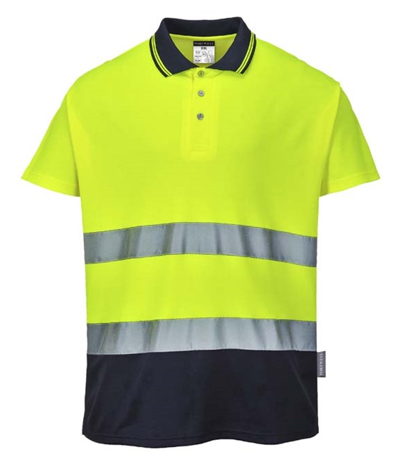 Portwest Hi-vis two-tone cotton Comfort polo shirt (S174)