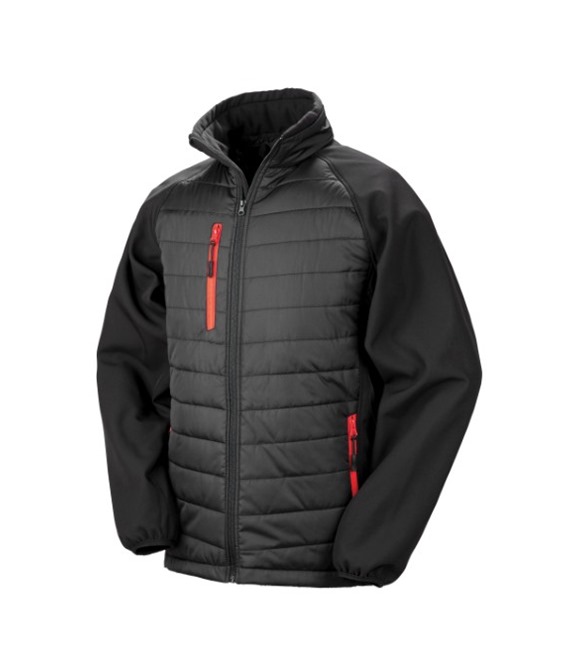 Result Black compass padded softshell jacket