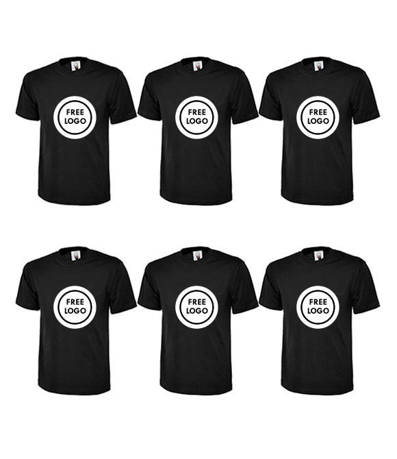 6 x UC301 Best Value T-Shirts With Free Logo