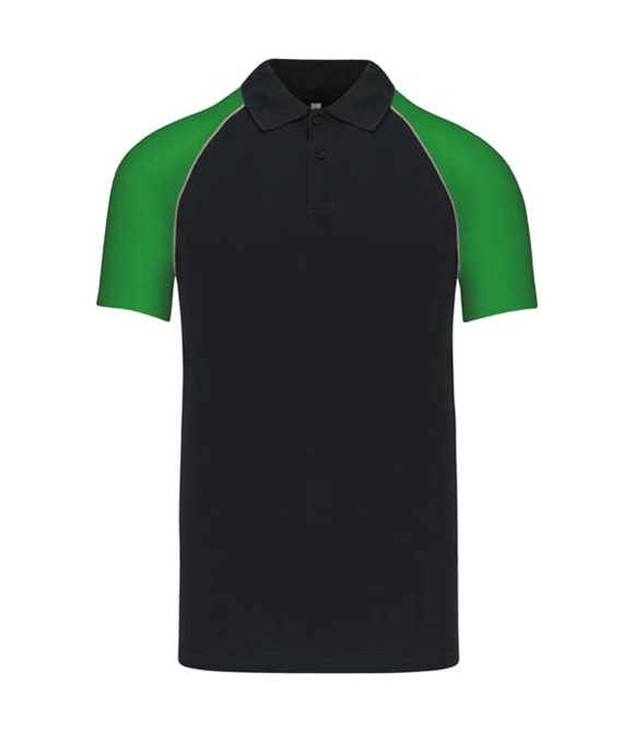 Kariban Polo baseball contrast polo shirt