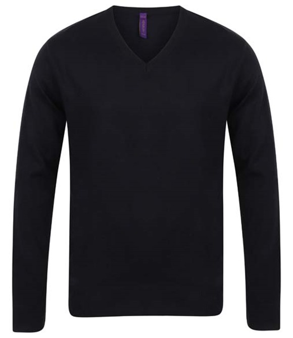 Henbury 12 gauge v-neck jumper