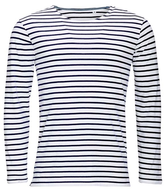 SOL'S Marine Long Sleeve Striped T-Shirt