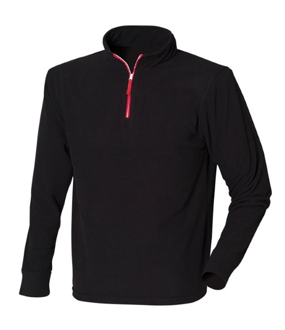 ¼ zip long sleeve fleece piped