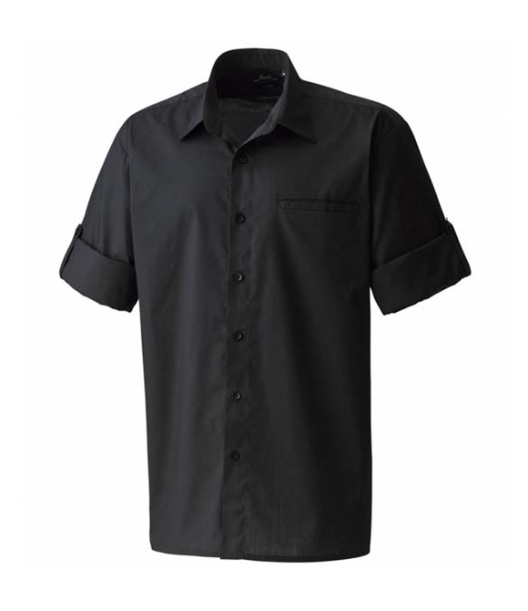 Premier Roll sleeve poplin shirt