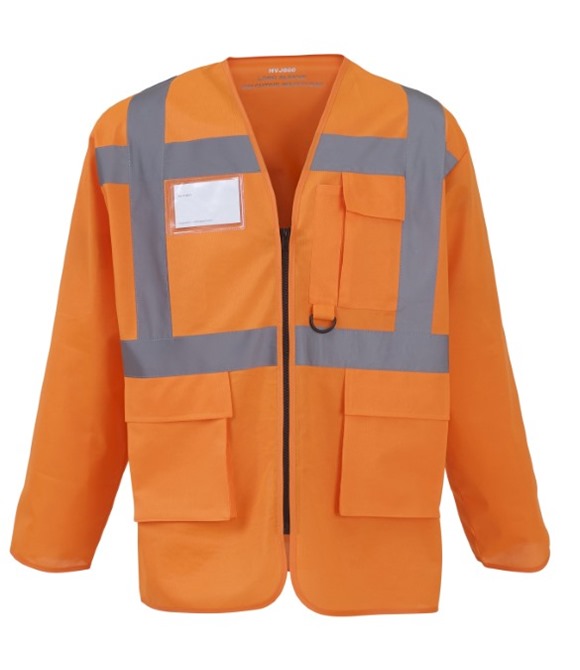 Hi-vis executive long sleeve waistcoat (HVJ800)