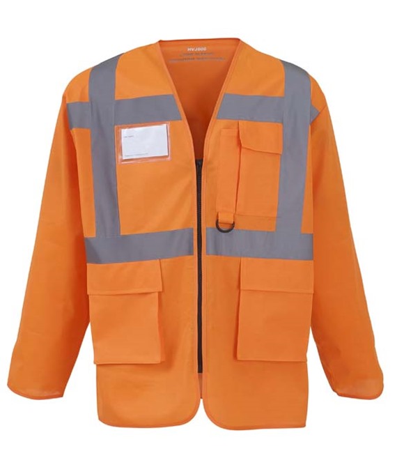 Yoko Hi-vis executive long sleeve waistcoat (HVJ800)