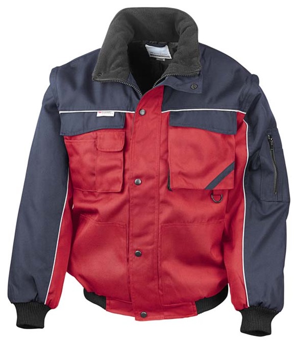 Result Work-Guard zip sleeve heavy-duty pilot jacket