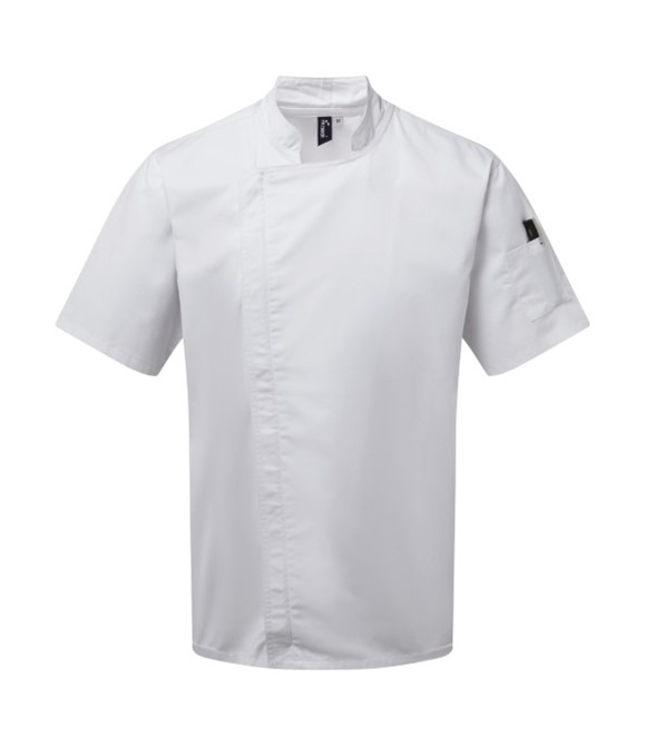 Chef's zip-close short sleeve jacket