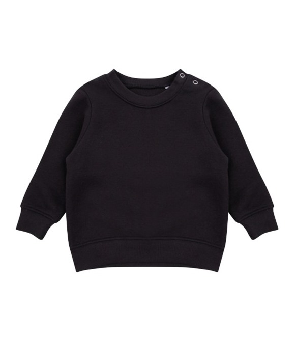 Crew neck sweatshirt with shoulder poppers