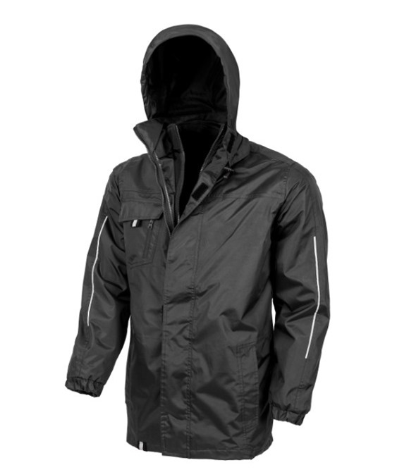 Printable 3-in-1 transit jacket with softshell inner