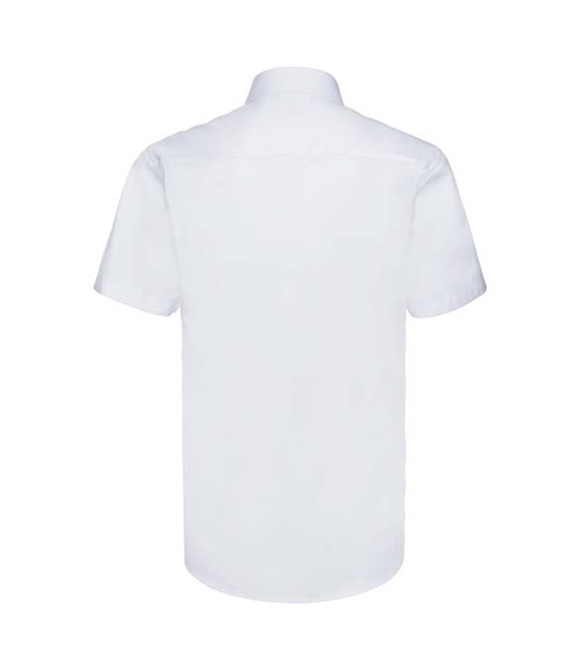 Russell Collection Short sleeve herringbone shirt