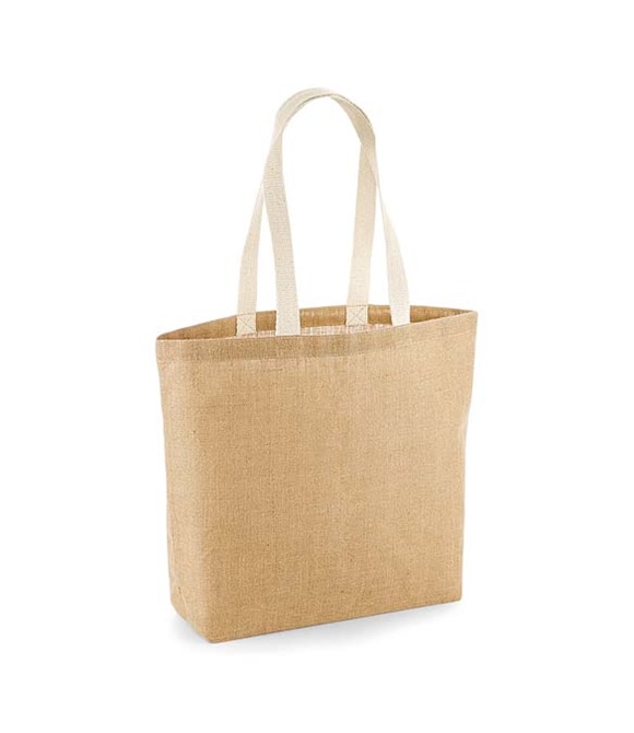 Unlaminated jute shopper