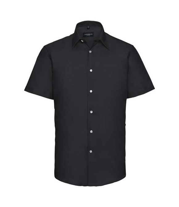 Russell Collection Short sleeve easycare tailored Oxford shirt