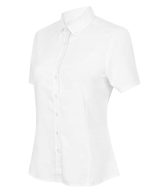 Henbury Women's modern short sleeve Oxford shirt
