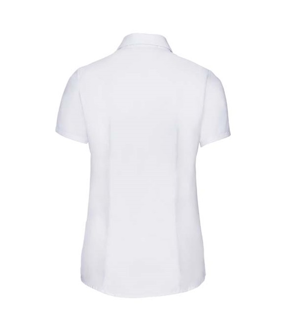 Women's short sleeve herringbone shirt