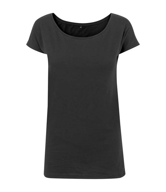 Build Your Brand Women's wide neck tee