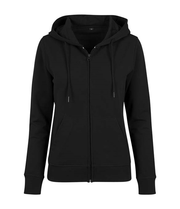 Build Your Brand Women's terry zip hoodie