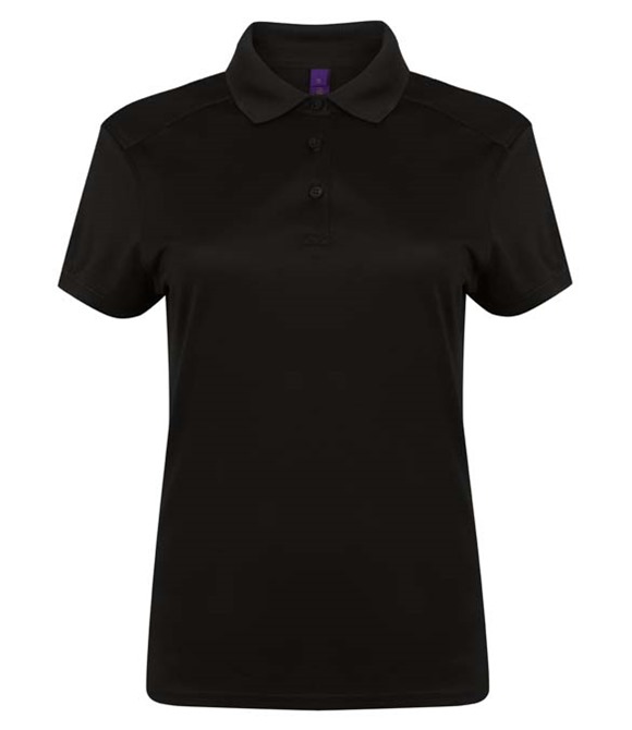 Henbury Women's stretch polo shirt with wicking finish (slim fit)