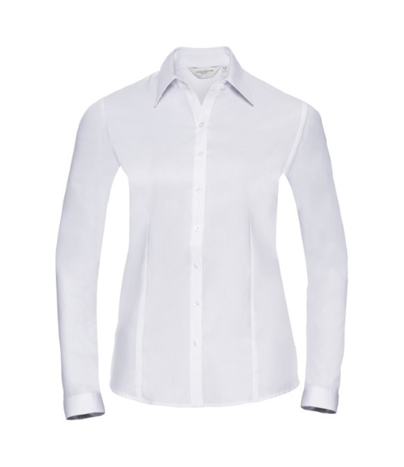 Women's long sleeve herringbone shirt