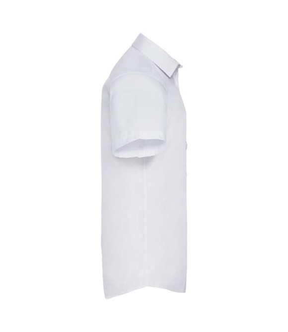 Short sleeve herringbone shirt