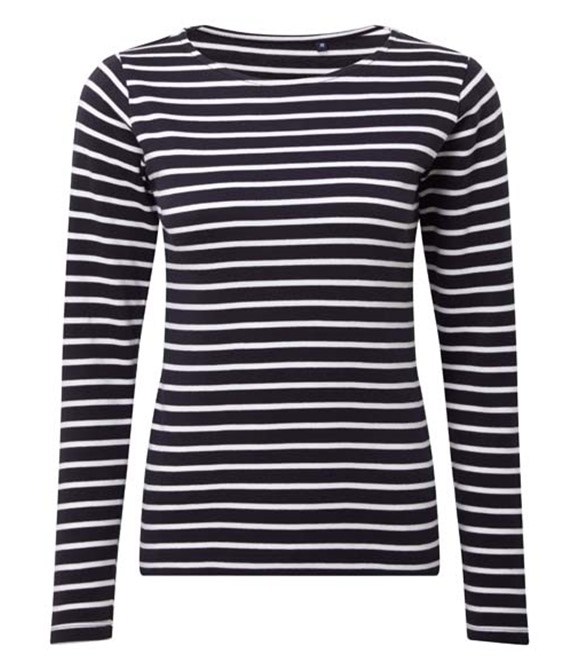 Asquith & Fox Women's Marinière coastal long sleeve tee