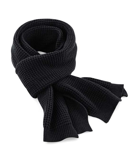 Beechfield Classic waffle knit scarf